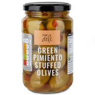 Green Pimiento Stuffed Olives 350g The Deli